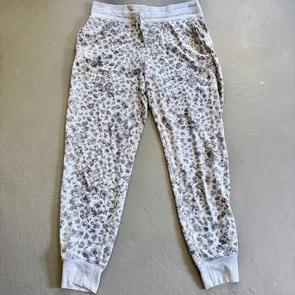 Athleta Balance Jogger Gray Cheetah Print Sweatpants Small - Picture 4 of 11
